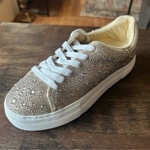 Betsey Johnson Rhinestone Sneakers
